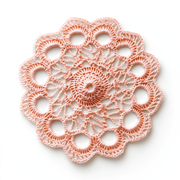 Вышитая салфетка с цветами